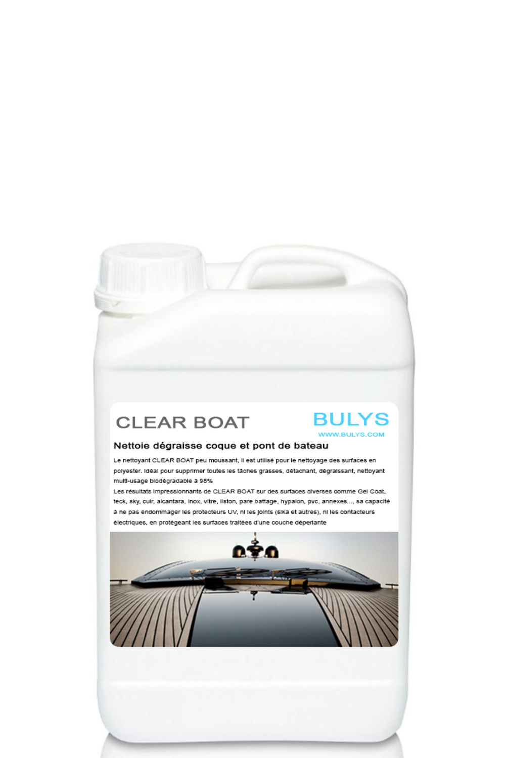 Nettoyant coque et pont de bateau CLEAR BOAT, BULYS Nettoyant coque et pont de bateau CLEAR BOAT, BULYS