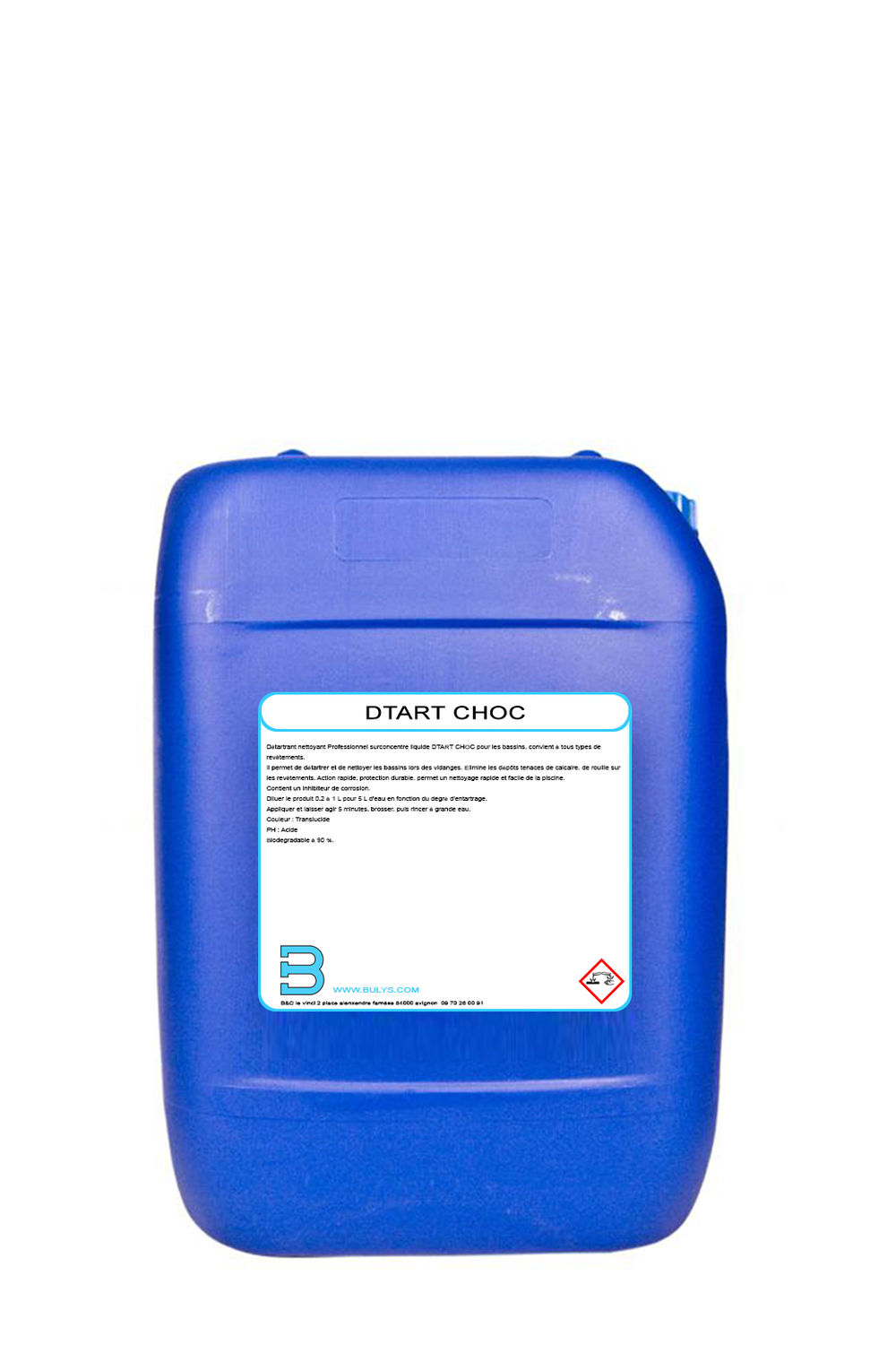 Détartrant piscine nettoyant Pro concentré bassins DTART CHOC, BULYS