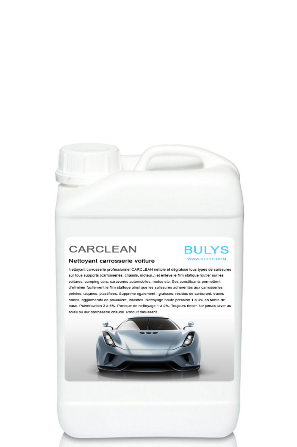 Shampoing auto professionnel concentré CARCLEAN, BULYS Shampoing auto professionnel concentré CARCLEAN, BULYS